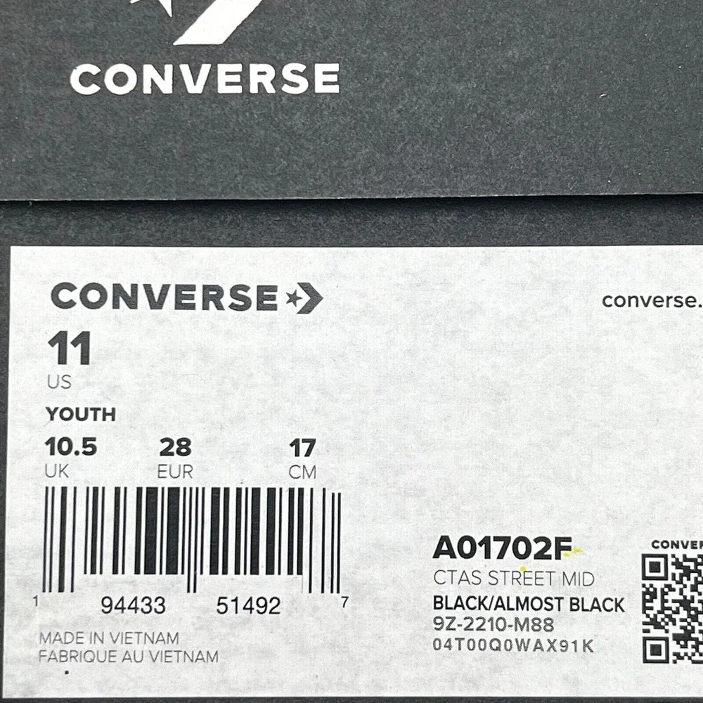 Converse Chuck Taylor All Star‎ Little Boys Slip on Shoes Size 11 Solid Black